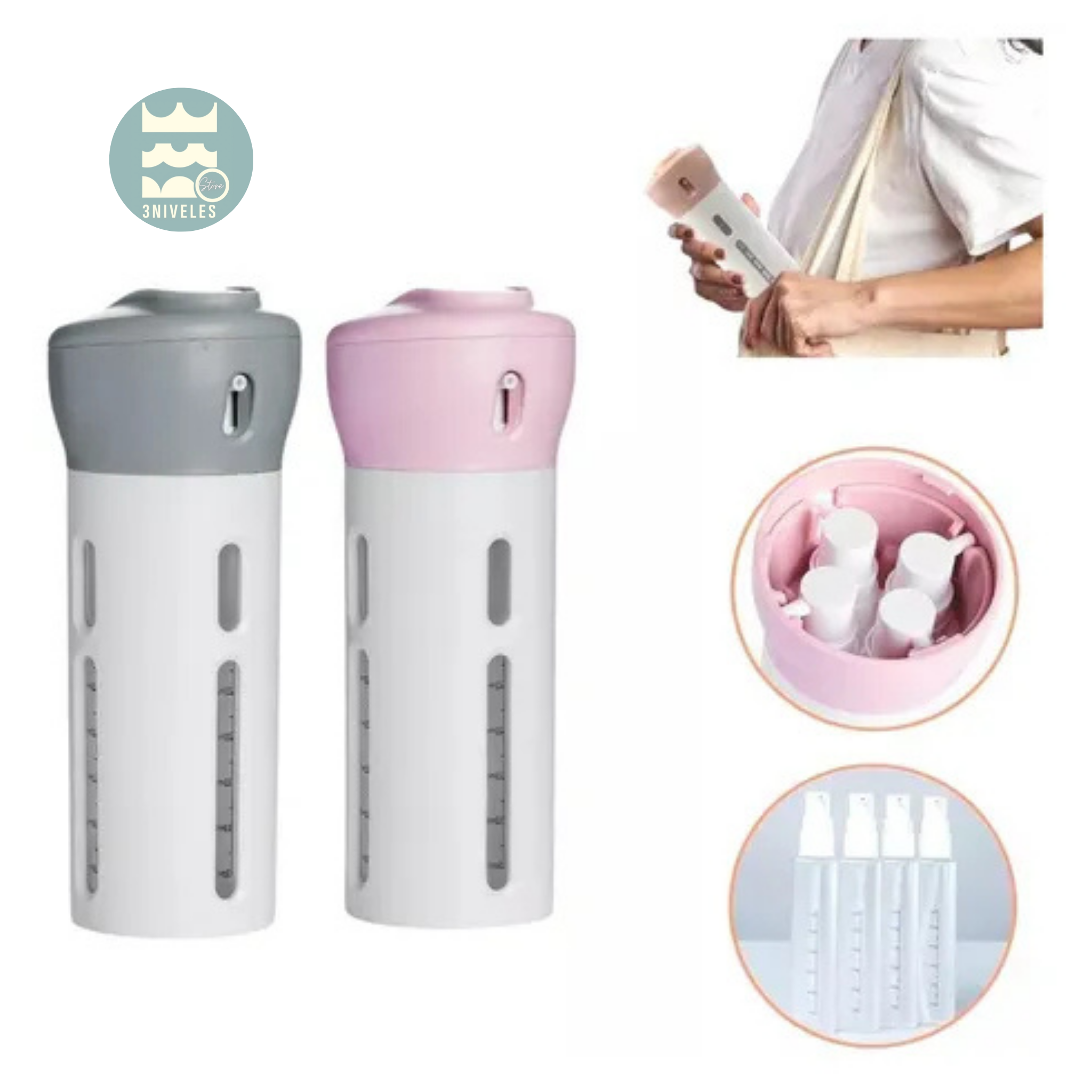 Dispensador De Viaje 4 En 1