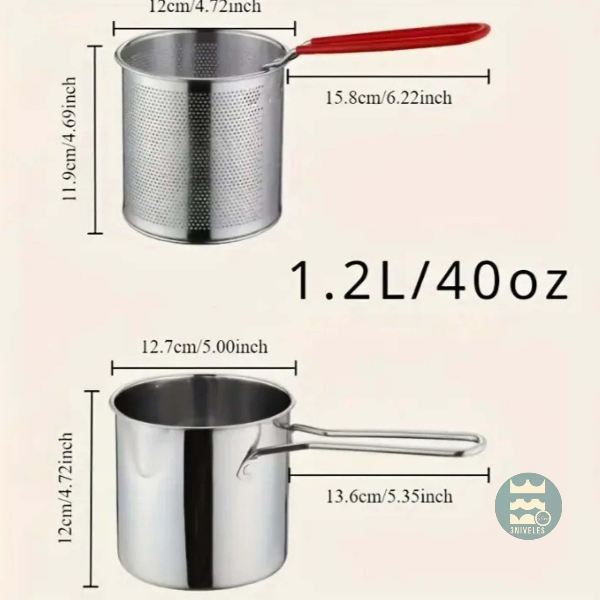 Olla Freidora Con Canasta Escurridora