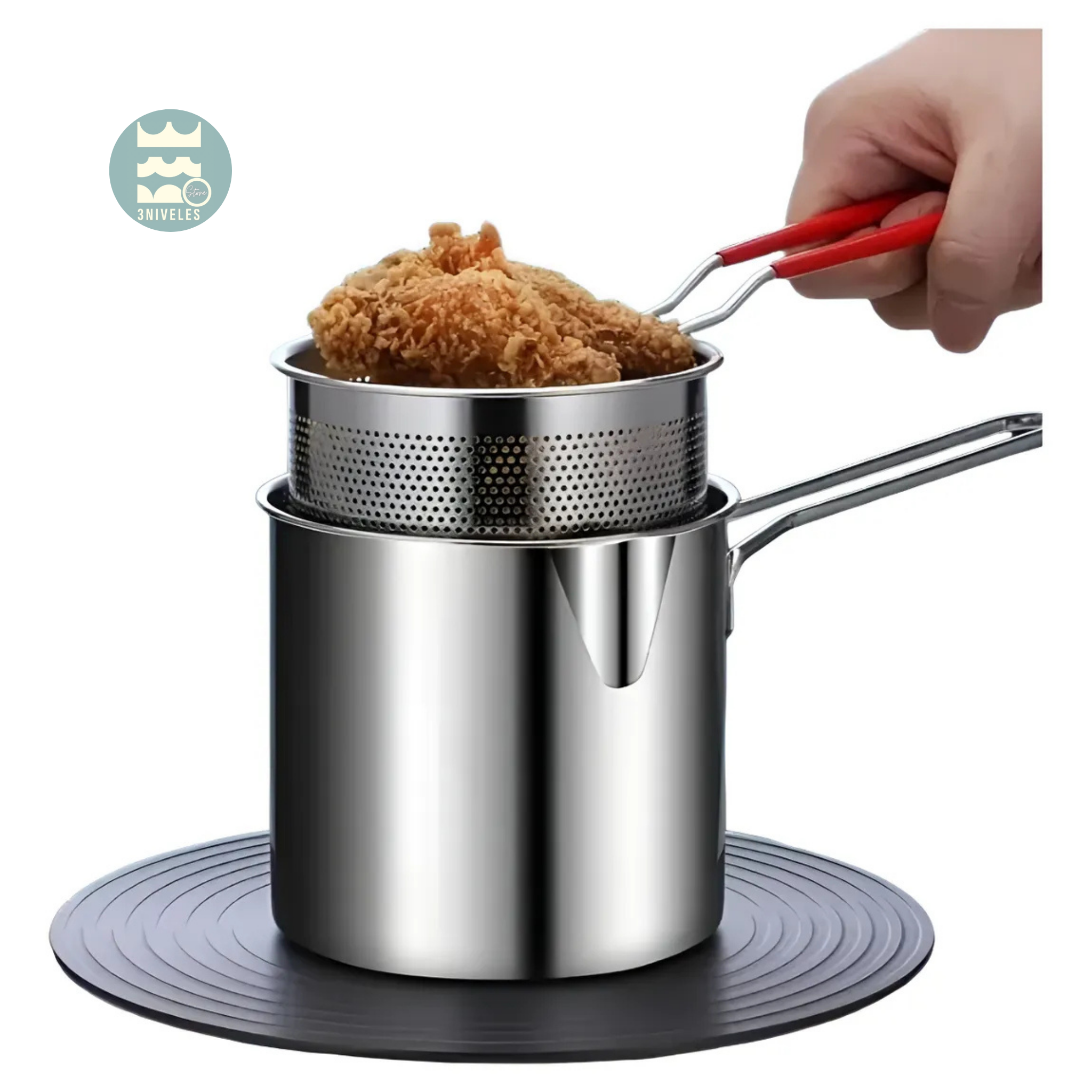 Olla Freidora Con Canasta Escurridora