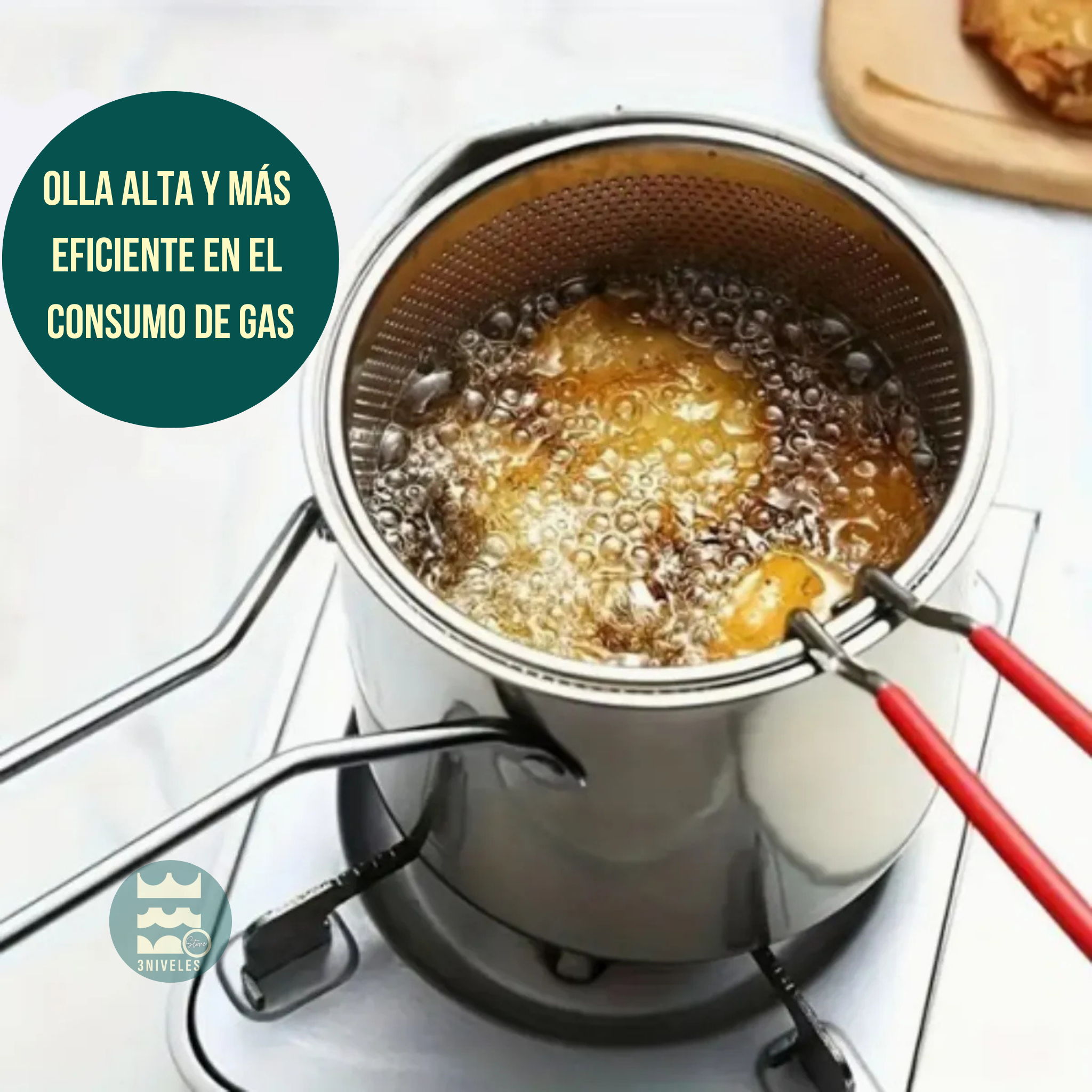 Olla Freidora Con Canasta Escurridora