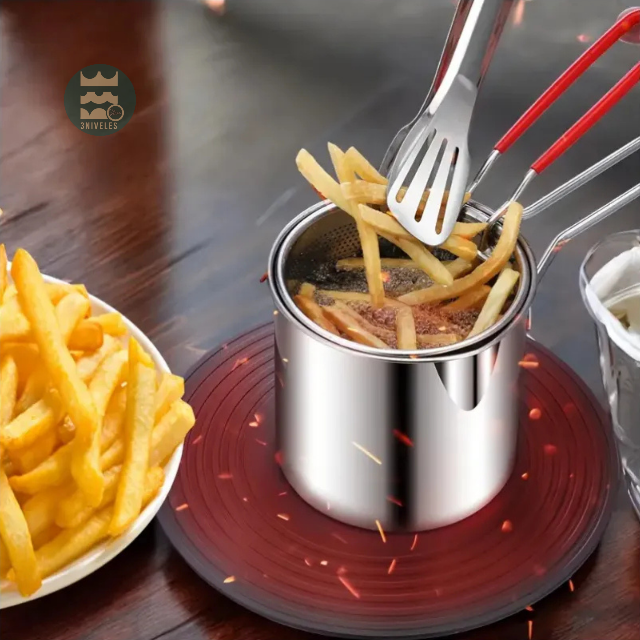 Olla Freidora Con Canasta Escurridora