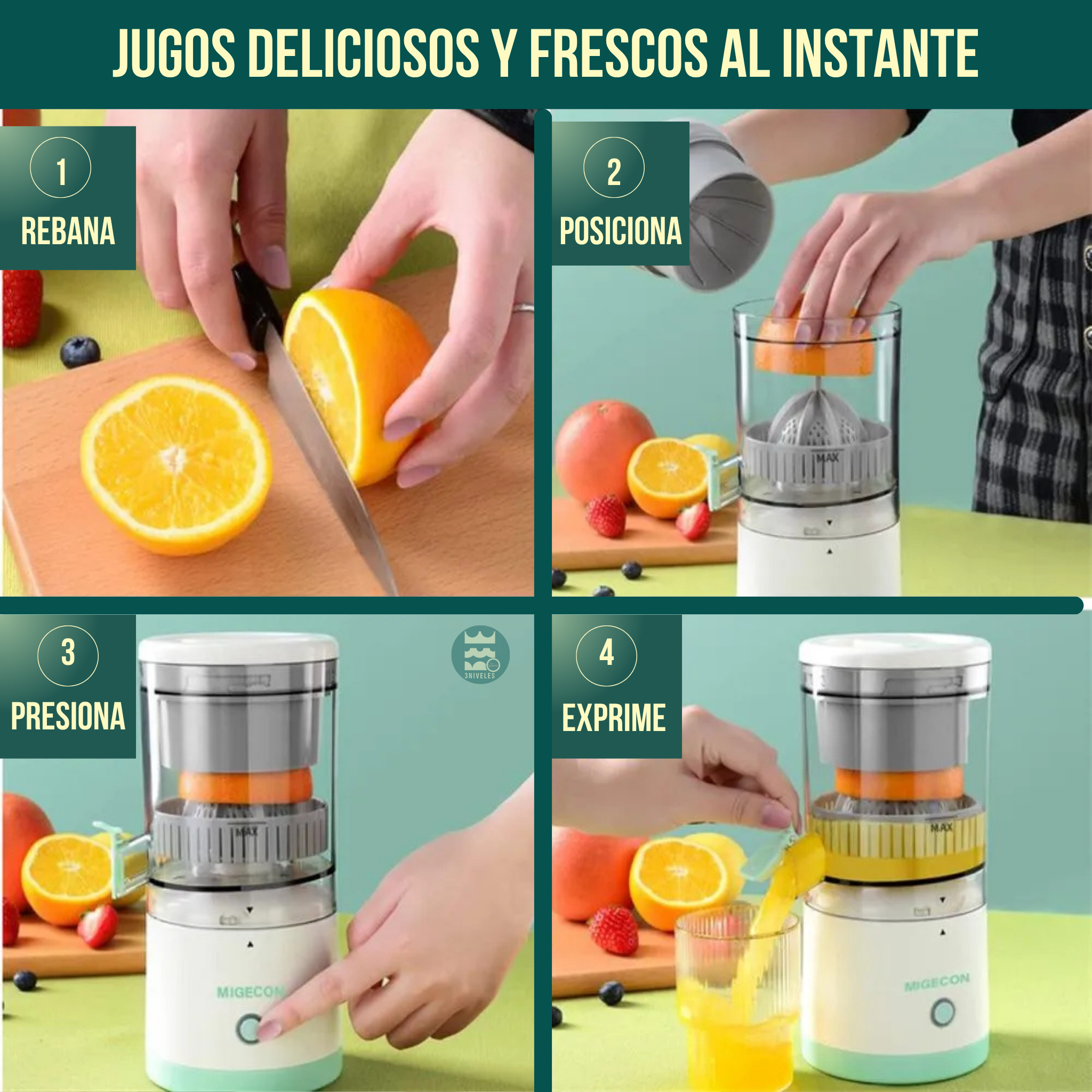 Exprimidor De Naranjas Eléctrico