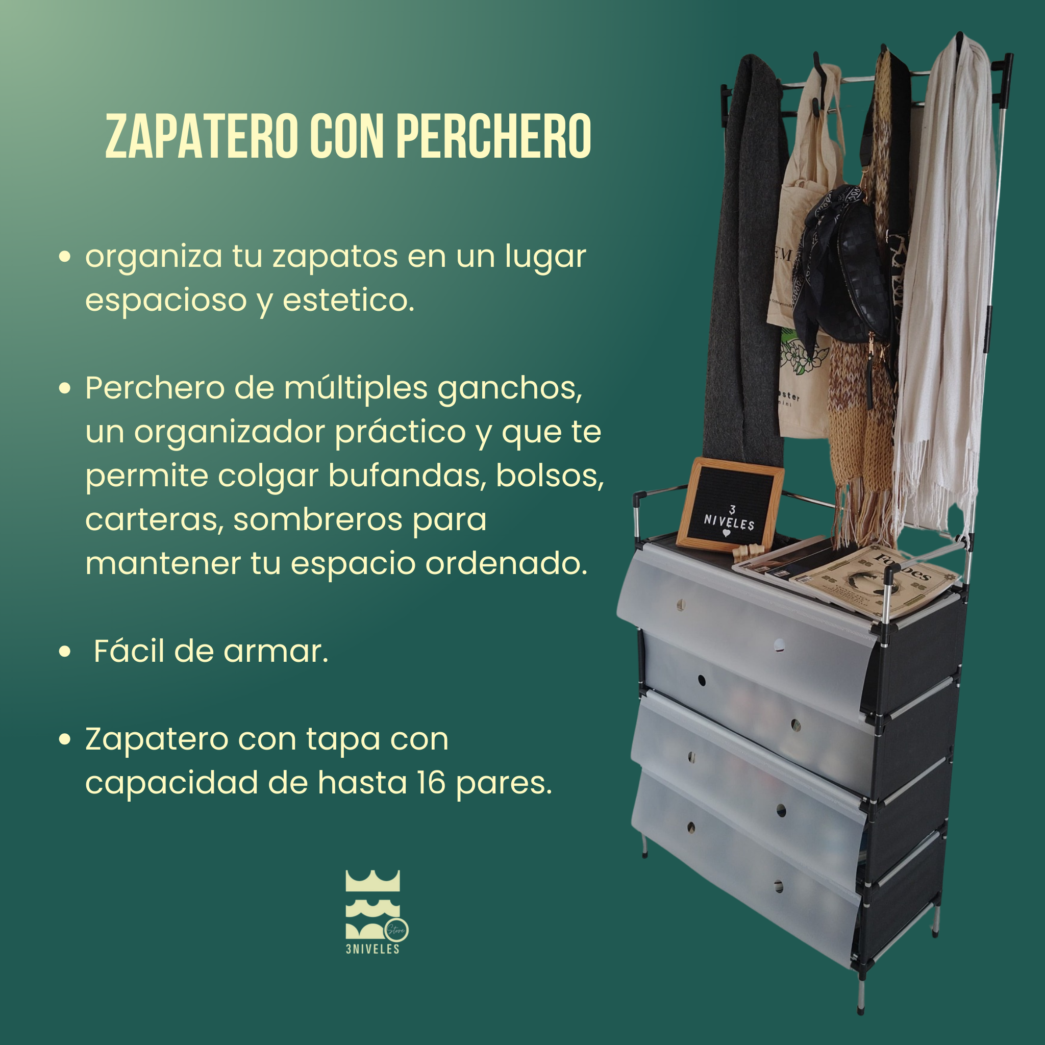 Zapatero Perchero Organizador