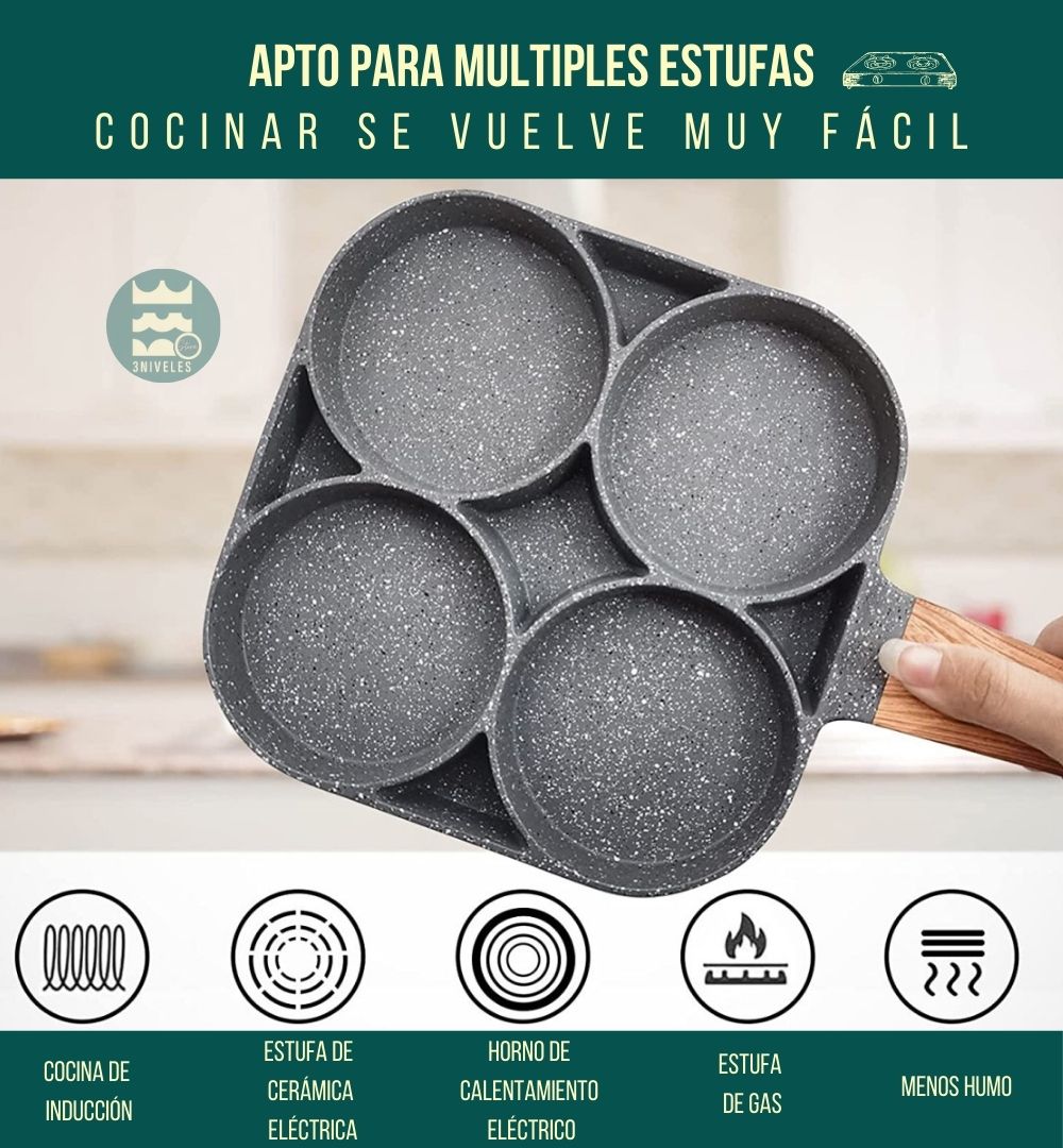 Sarten Multiuso Antiadherente 4 Puestos