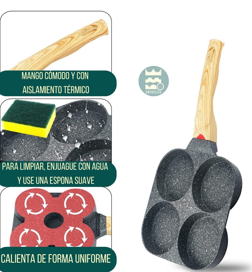 Sarten Multiuso Antiadherente 4 Puestos