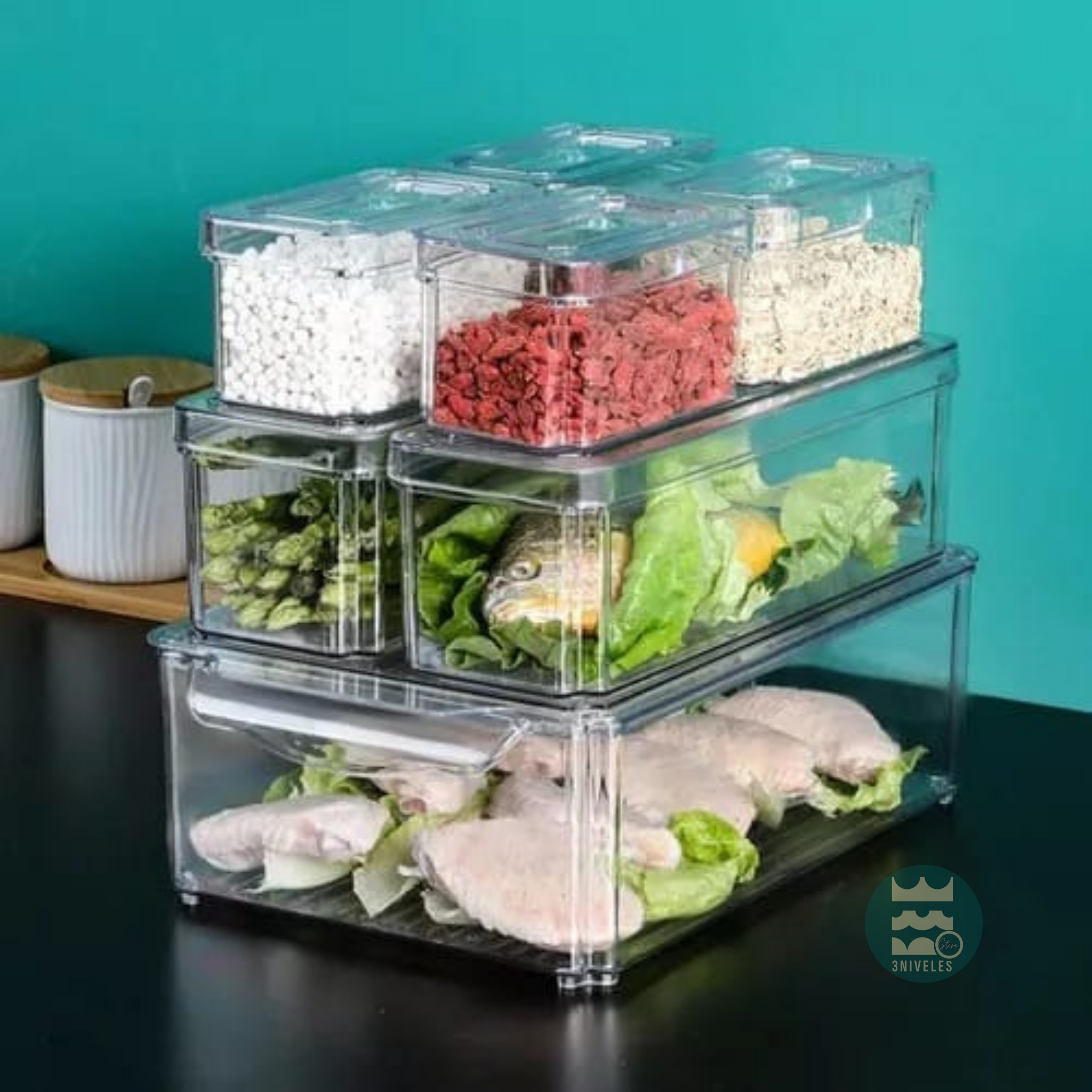 Organizador De Nevera Y Cocina 7 Puestos