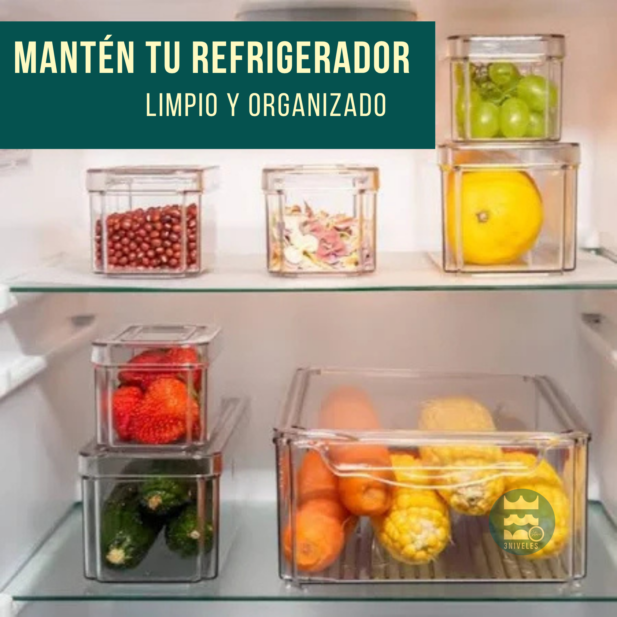 Organizador De Nevera Y Cocina 7 Puestos