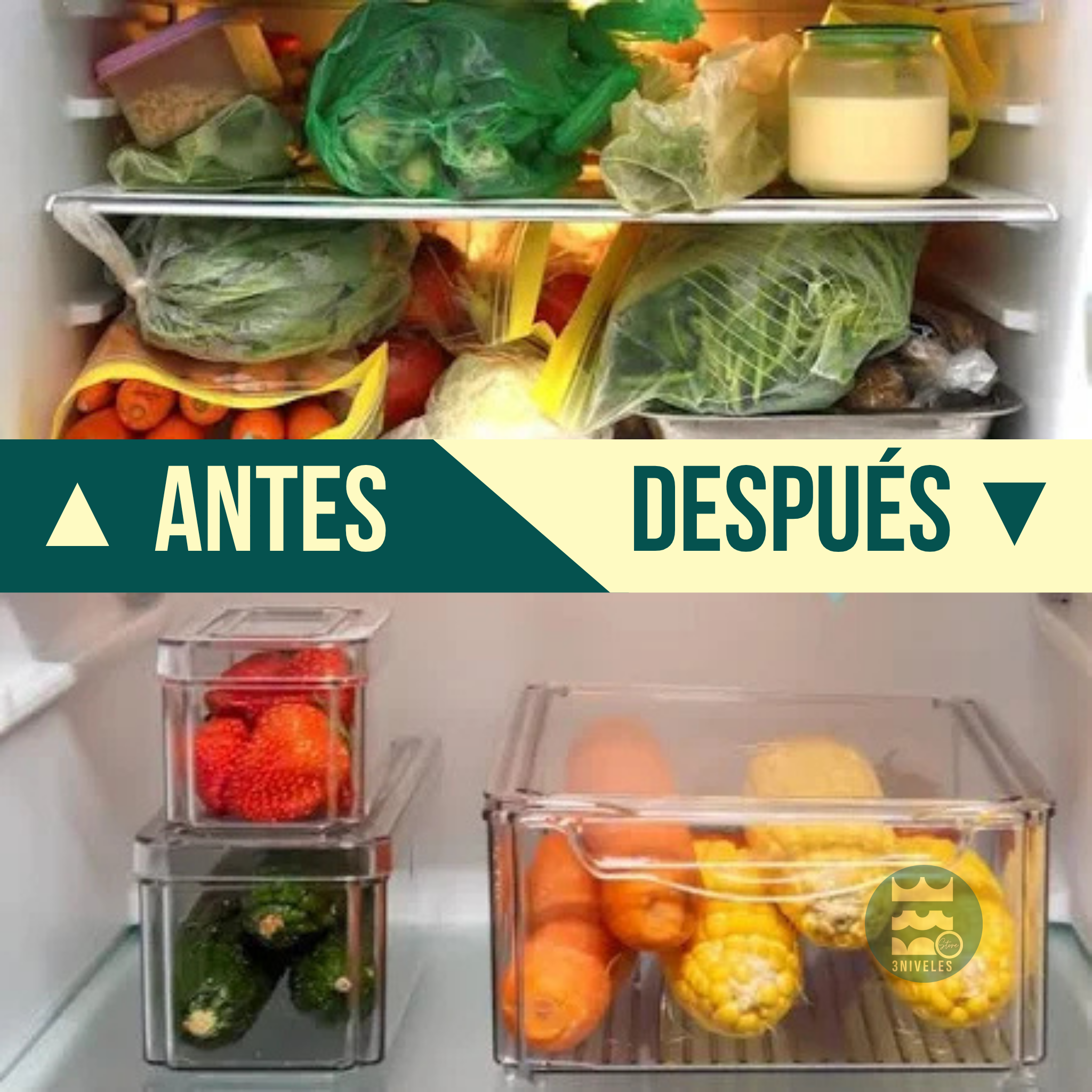 Organizador De Nevera Y Cocina 7 Puestos