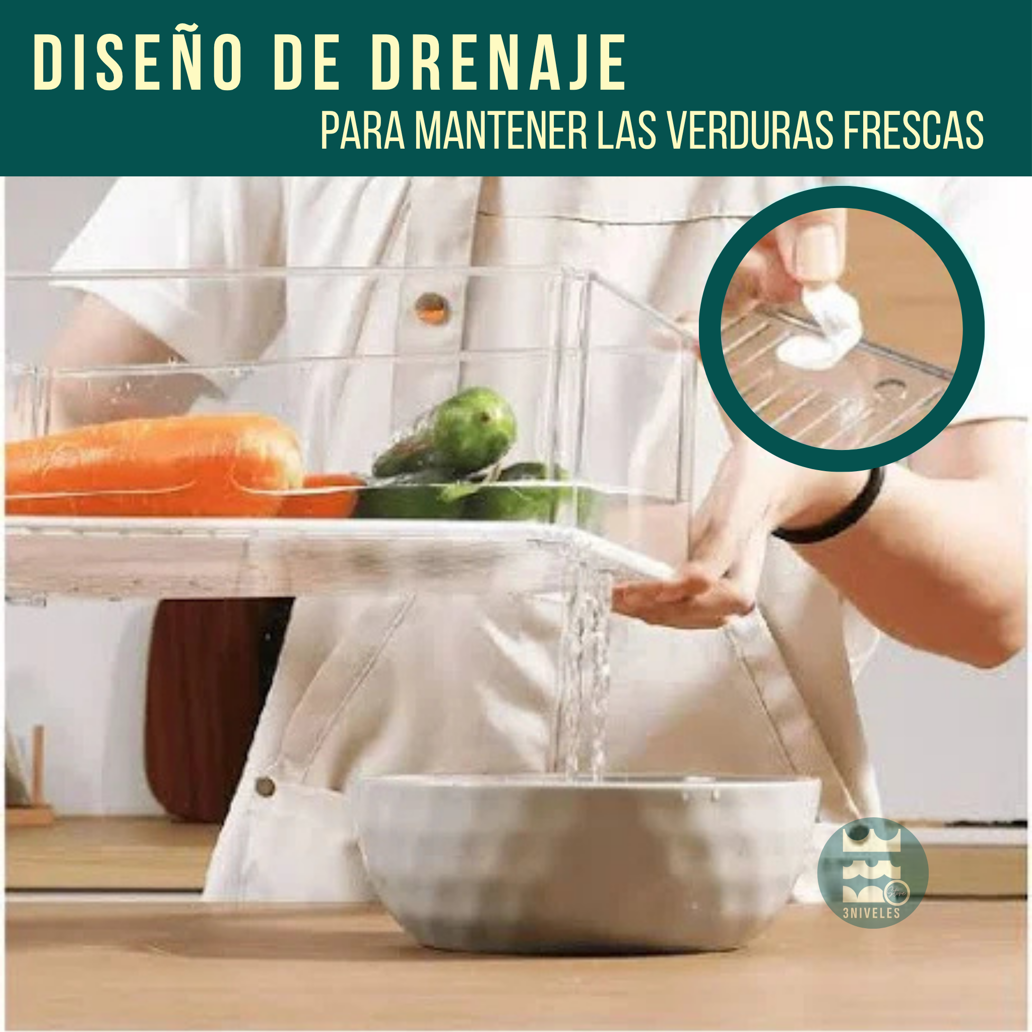 Organizador De Nevera Y Cocina 7 Puestos