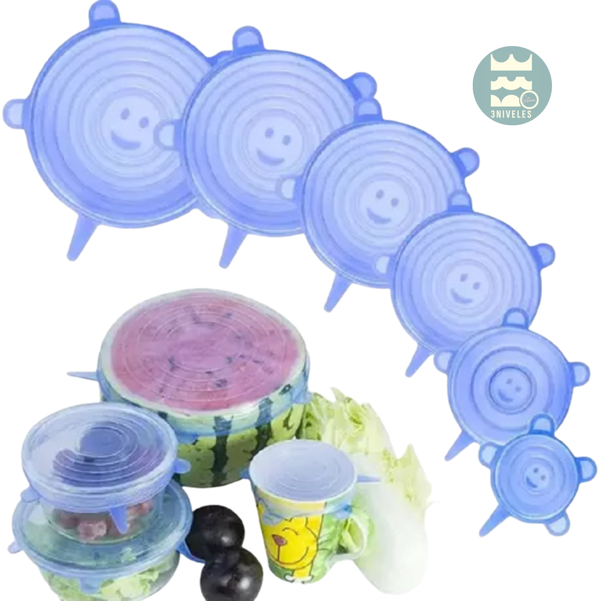 Tapas De Silicona Multiusos Alimentos