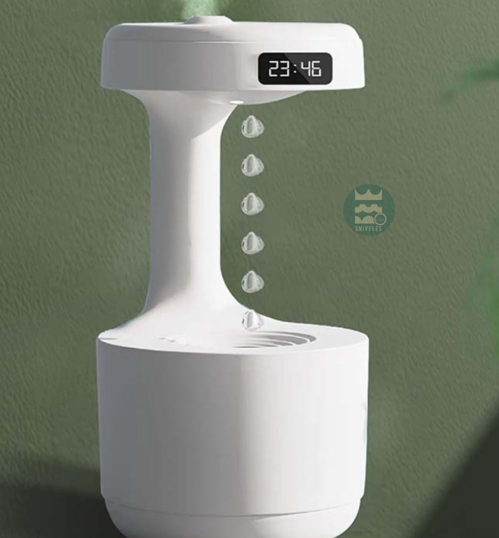 Humidificador Antigravedad Con Reloj