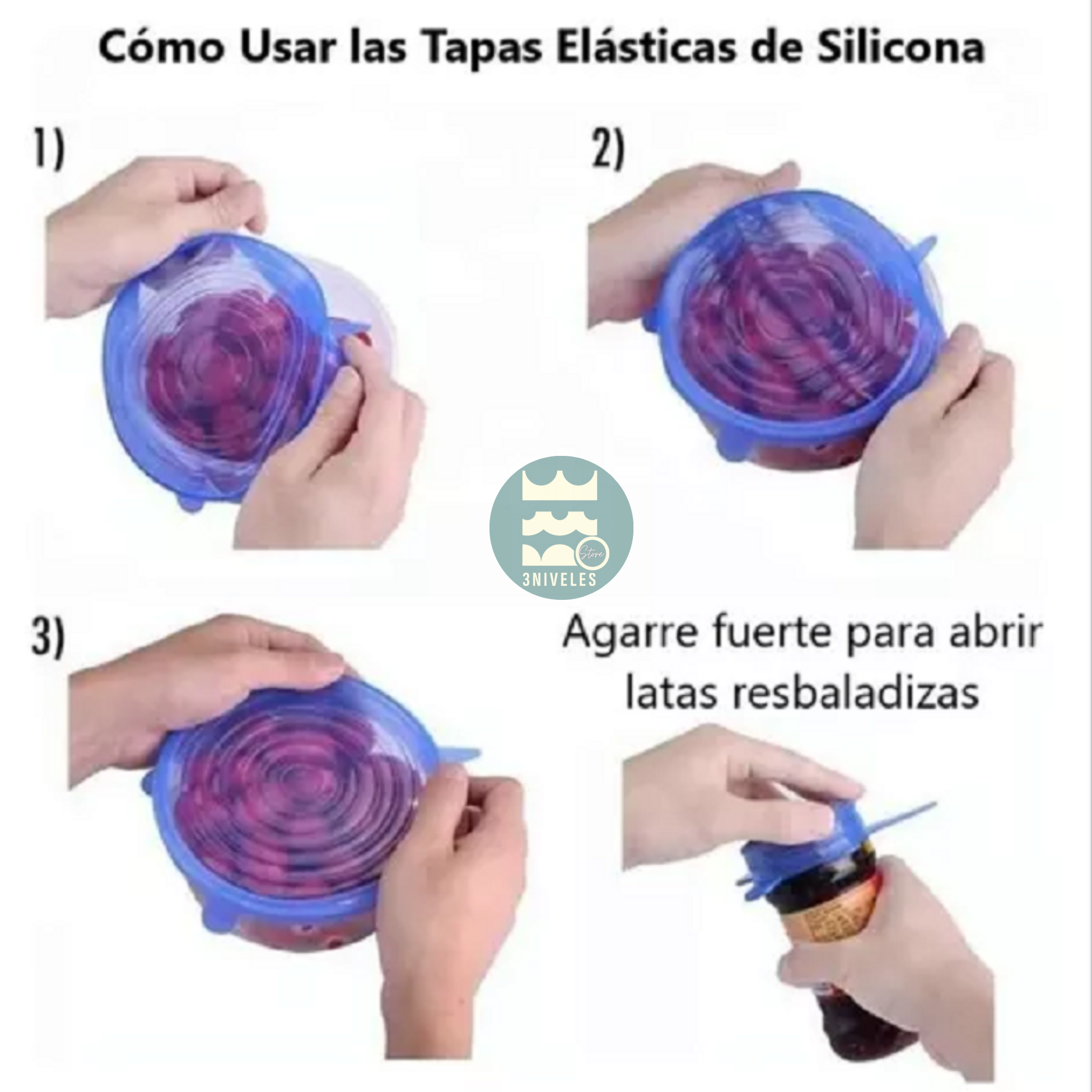 Tapas De Silicona Multiusos Alimentos