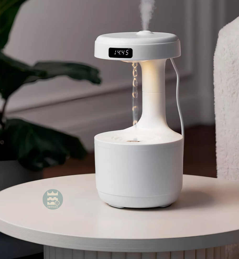 Humidificador Antigravedad Con Reloj